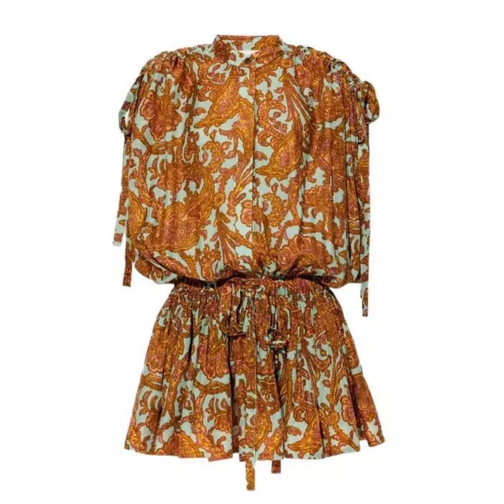 NWOT Zimmermann Tiggy Drawcord Mini Dress